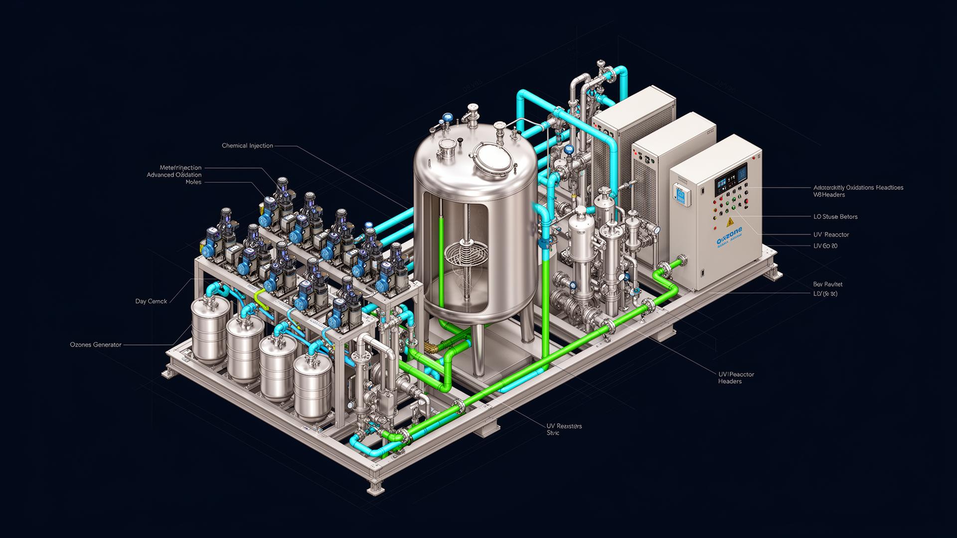 Chemical Injection & Advanced Oxidation System 3D illustration